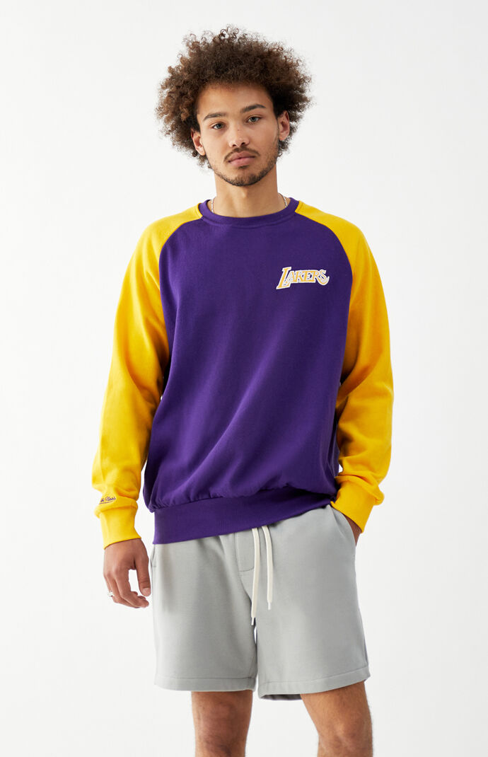 mitchell and ness lakers crewneck