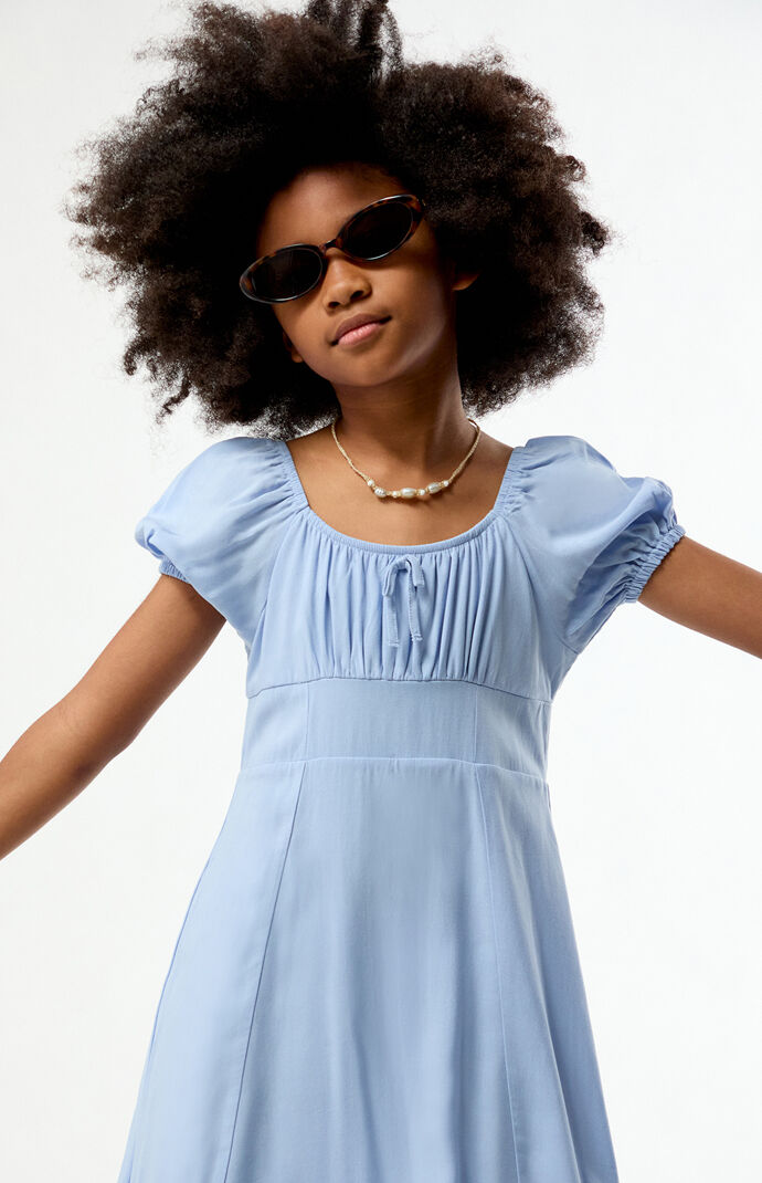 Pacsun Kids Blue Short Sleeve Dress