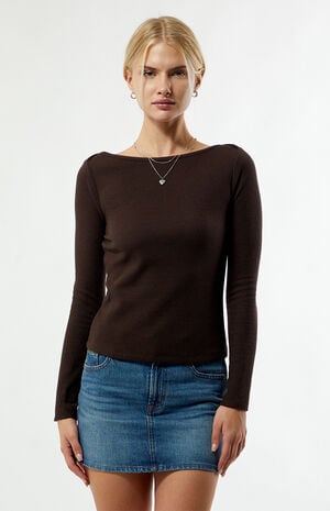 Jodi Long Sleeve Waffle Knit Top image number 2