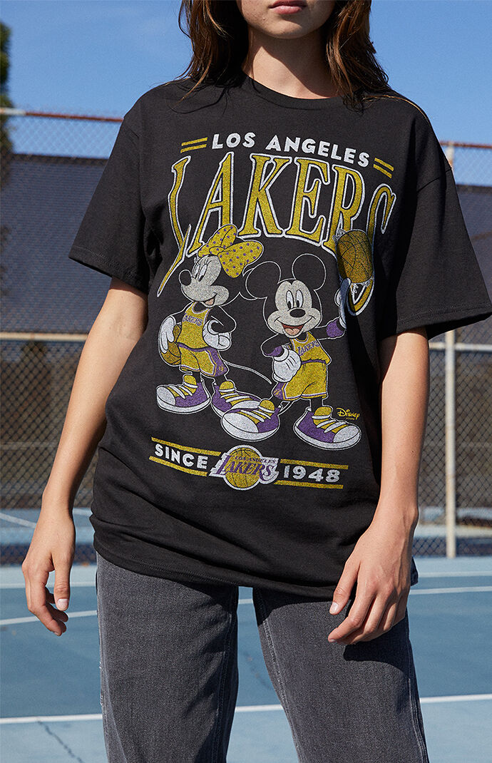 Junk Food NBA x Disney Los Angeles Lakers Mickey & Minnie T-Shirt ...