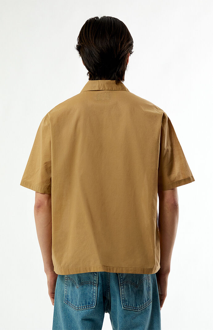 Pacsun Brown Ritz Oversized Resort Camp Shirt