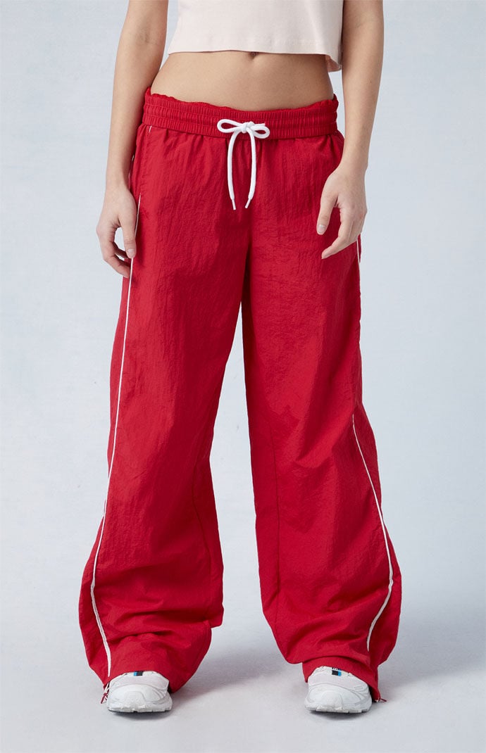 Zip up track pants store
