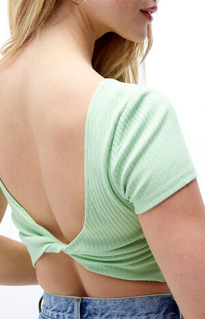 Poppy Twist Back Crop T-Shirt image number 3