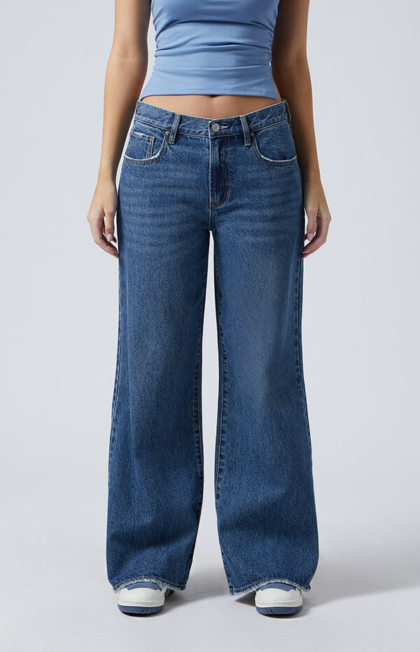 Lena Low Rise Super Baggy Jeans Dark Indigo