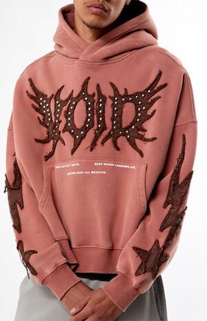 Void Raw Applique Cropped Hoodie image number 2