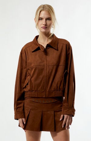 Faux Suede Mocca Jacket image number 1