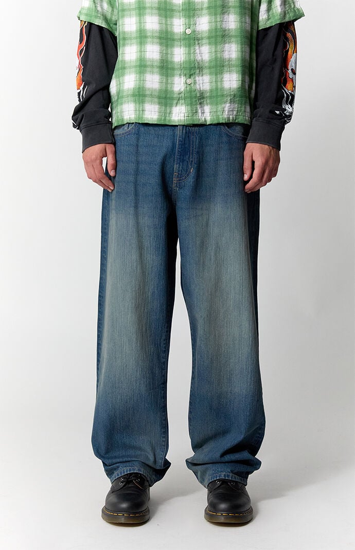 Pacsun Dylan Baggy Jeans Dark Indigo Wash