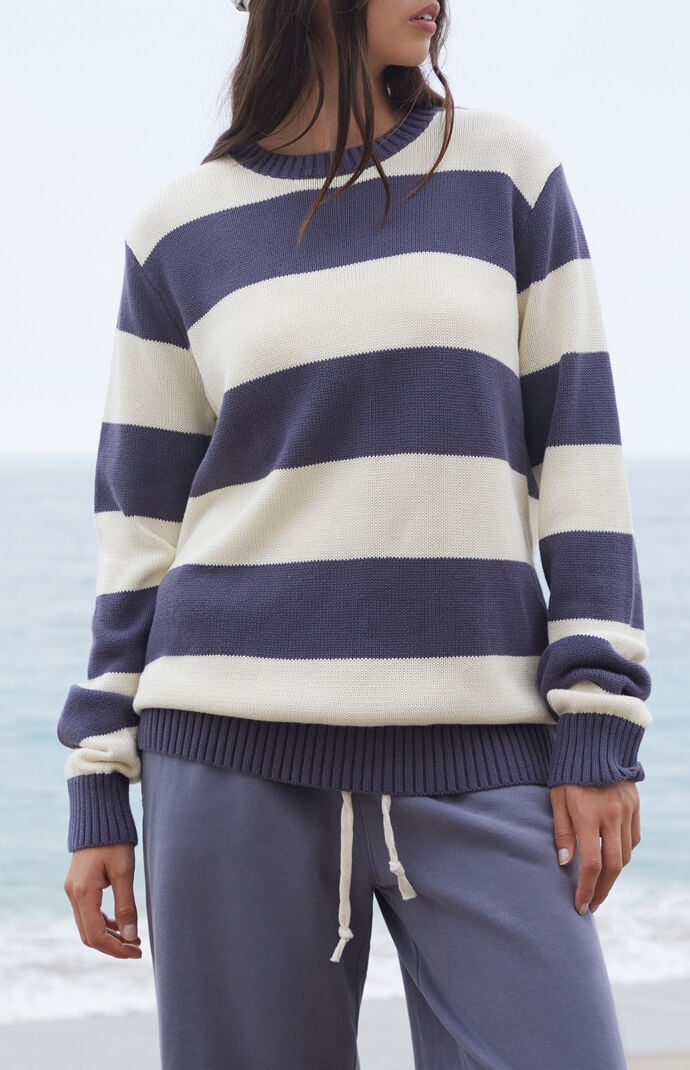 John Galt Blue Striped Sweater