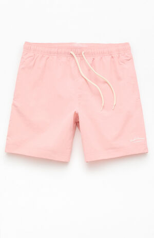 Pink Collegiate 6.5" Swim Trunks image number 1