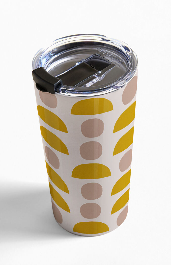 Yellow Blush Shapes Travel Mug
