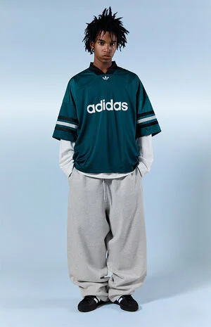 Heather Gray Fleece Extreme Baggy Sweatpants image number 1