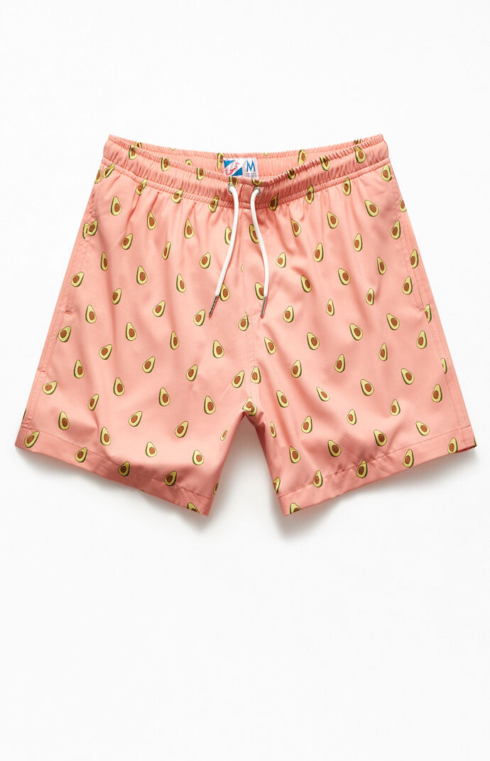 Pink Avocado 14" Swim Trunks