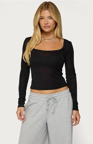 Amanita Scoop Neck Long Sleeve Top image number 1