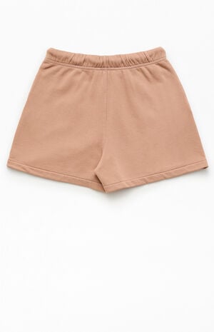 Women's Tan Classic Sweat Shorts image number 2