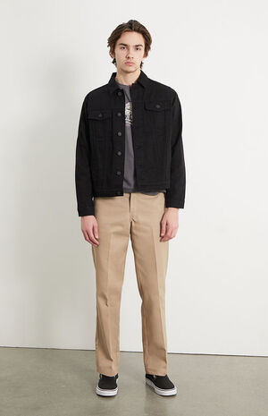 Black Classic Fit Denim Trucker Jacket image number 4