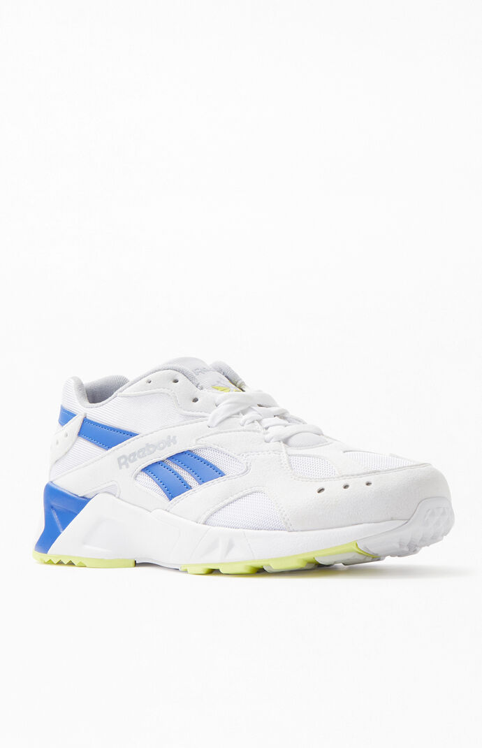 White & Blue Aztrek Shoes