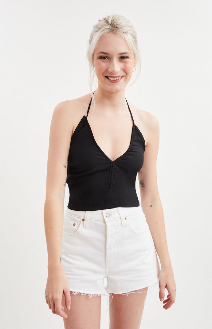 Cinch Front Halter Top