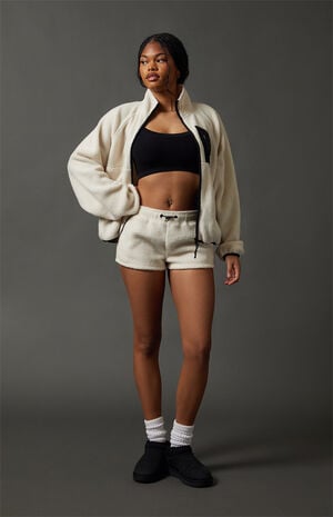 Active Ski Fleece Aspen Sherpa Sweat Shorts image number 1