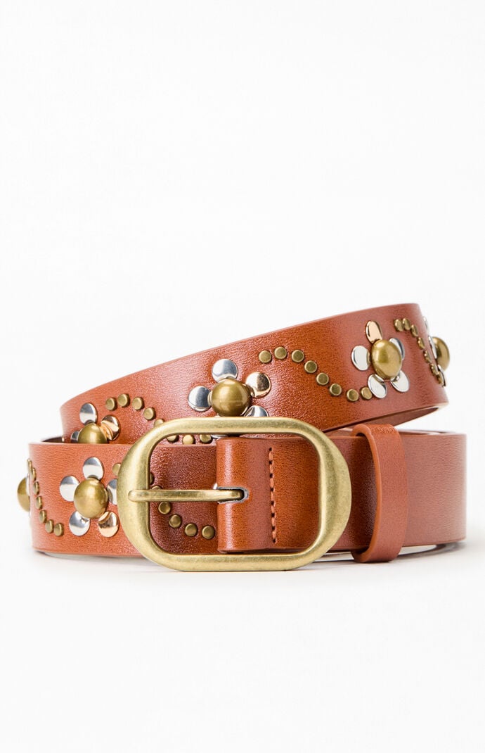 小物 vintage redstone Flower Studded Belt Pacsun Studded Flower Belt | PacSun