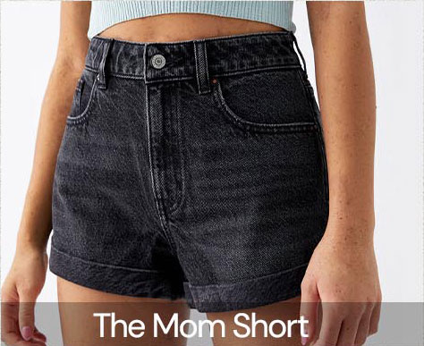 womens mom jean shorts