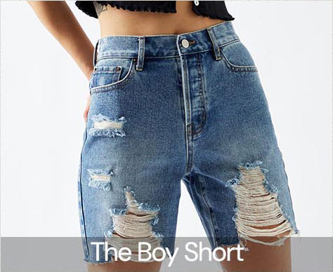 womens distressed jean shorts