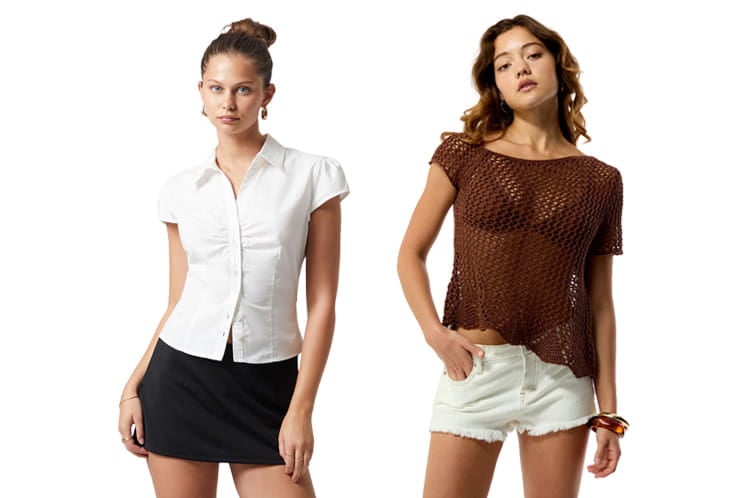 Trending Tops: Off-Shoulder, Button-Ups, & More