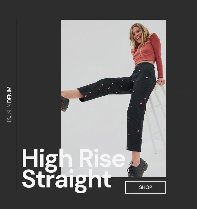 pacsun black rose mom jeans