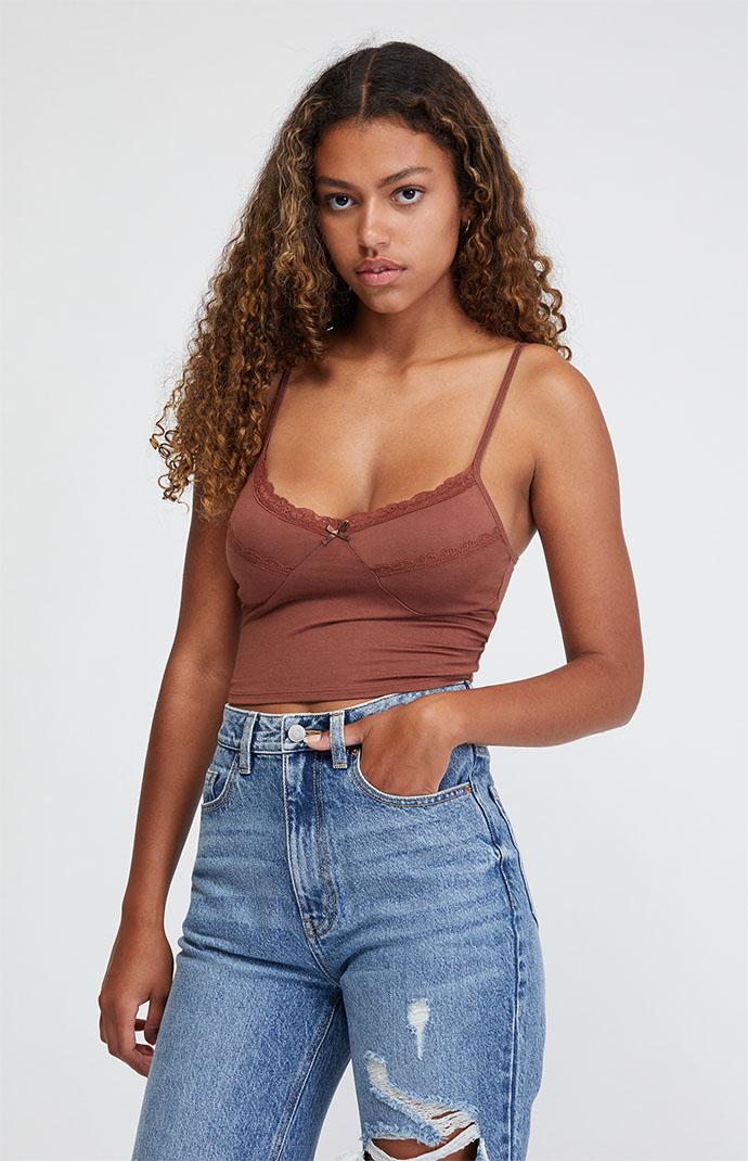 PacCares Lace Trim Tank Top | Pacsun