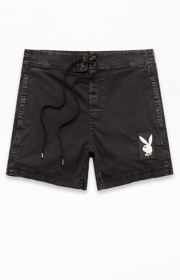 Playboy By PacSun Dirty Wash 5 Swim Trunks PacSun