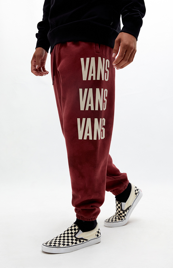Red vans joggers top