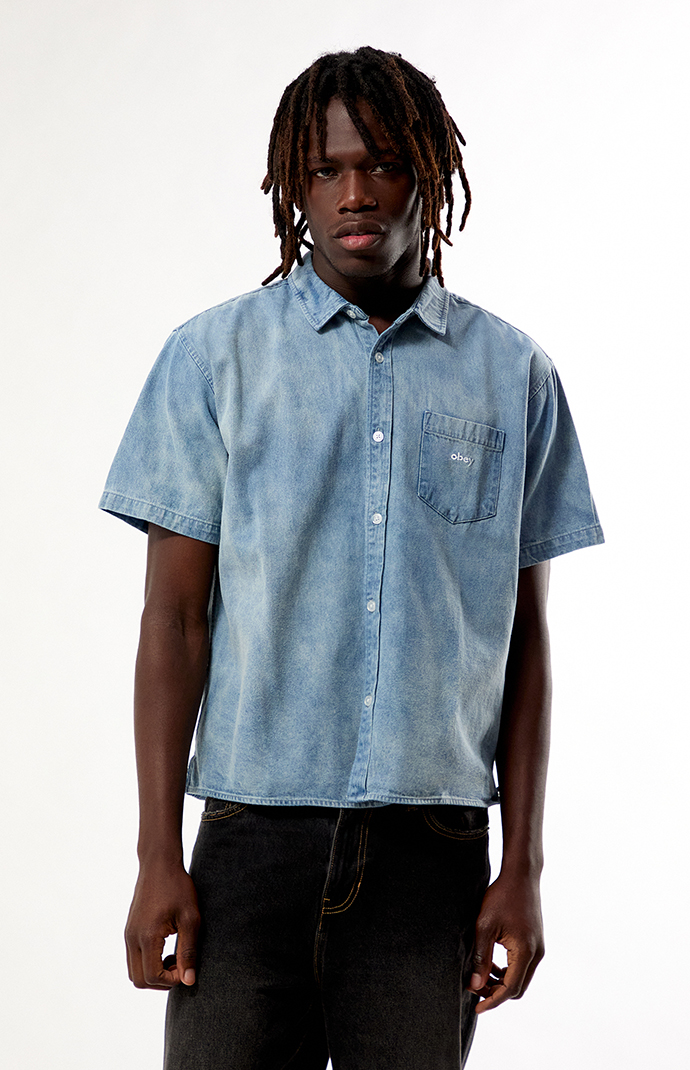Obey Owens Denim Short Sleeve Shirt | Pacsun