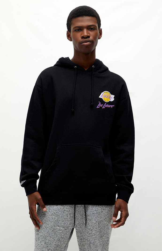 Los Angeles Lakers NBA Suga Glitch Hoodie By Mitchell and Ness - Mens