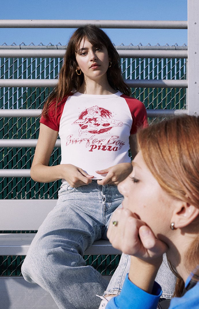 smag konsol skære ned Stranger Things x PacSun Surfer Boy Pizza Baby T-Shirt | PacSun