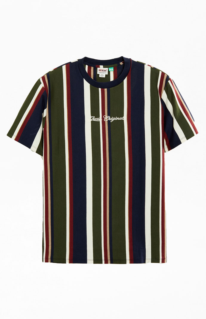 Guess striped t hotsell shirt