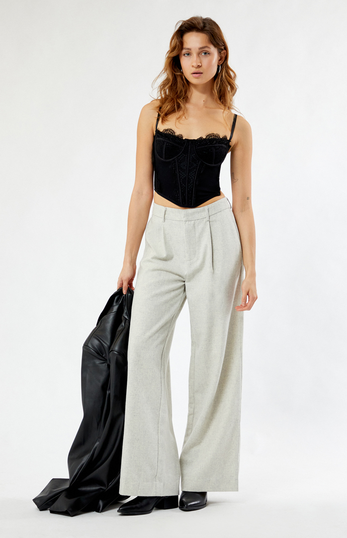 WEWOREWHAT Low Rise Wide Leg Trousers | Pacsun