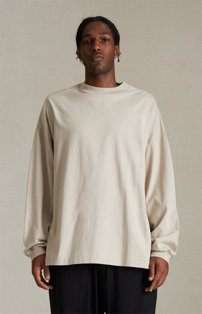 未使用品★FEAR OF GOD ESSENTIALS LONG SLEEVE Koszulki Fear Of God ESSENTIALS Jersey Long Sleeve T-Shirt