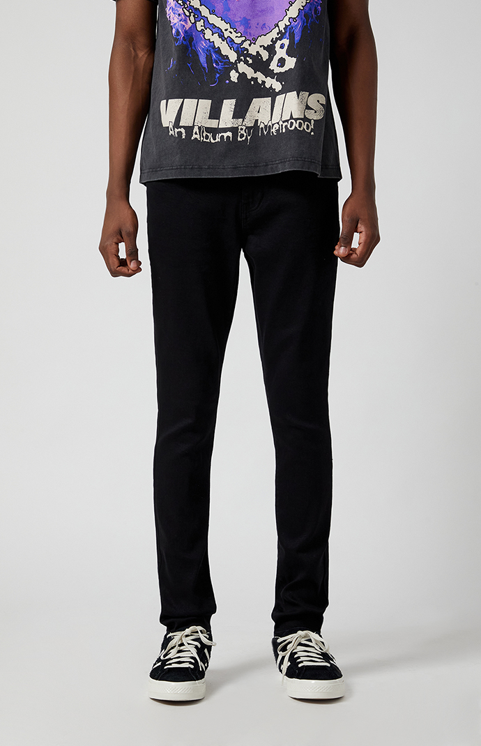 PacSun High Stretch Black Stacked Skinny Jeans PacSun