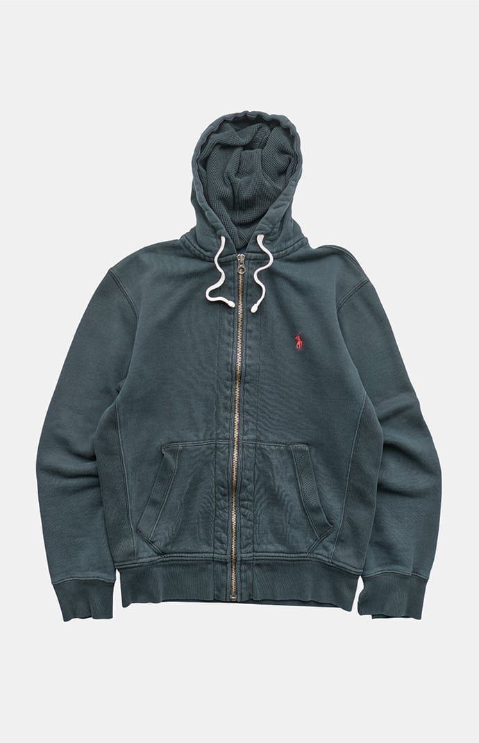 PS VINTAGE 2000s Black Polo Ralph Lauren Full Zip Hoodie | Pacsun