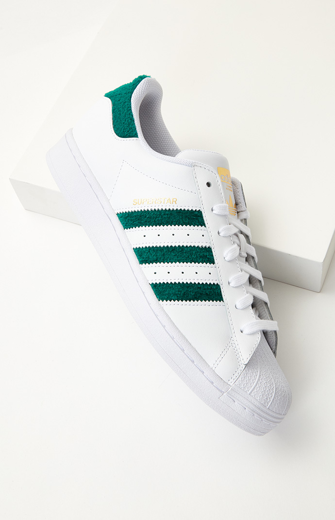 browser arm Gemeenten adidas White & Green Superstar Shoes | PacSun