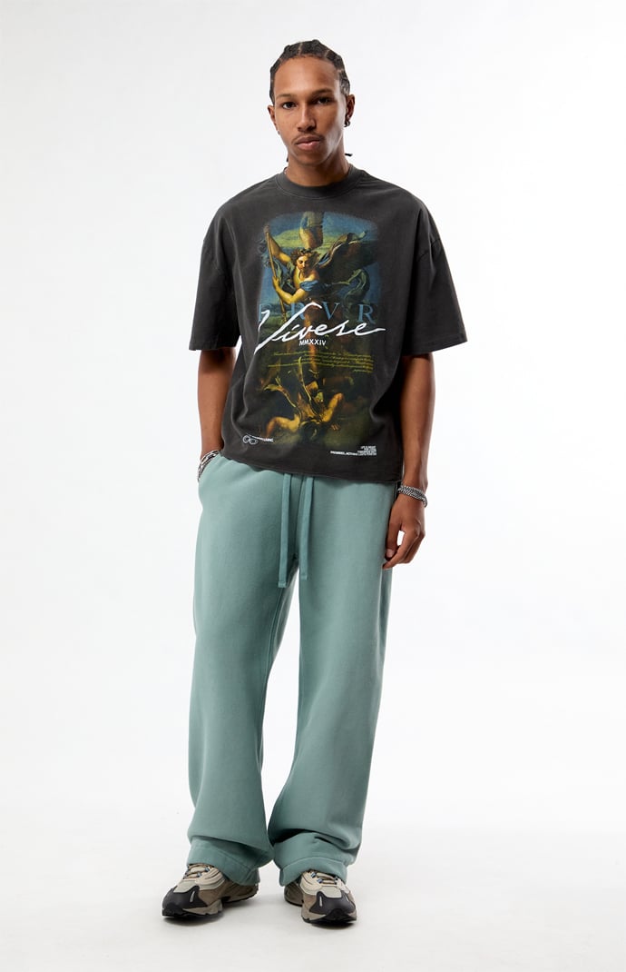 Pacsun Blue Fleece Extreme Baggy Sweatpants | Pacsun