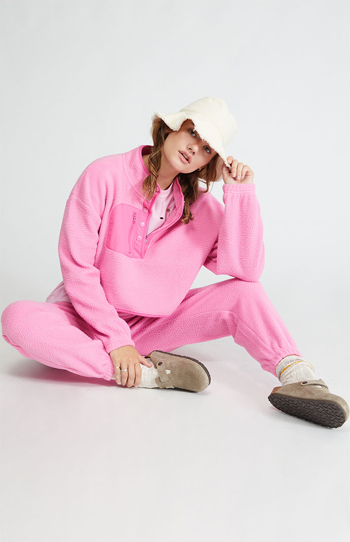 PacSun Slope Side Half Snap Sherpa Fleece Sweatshirt PacSun