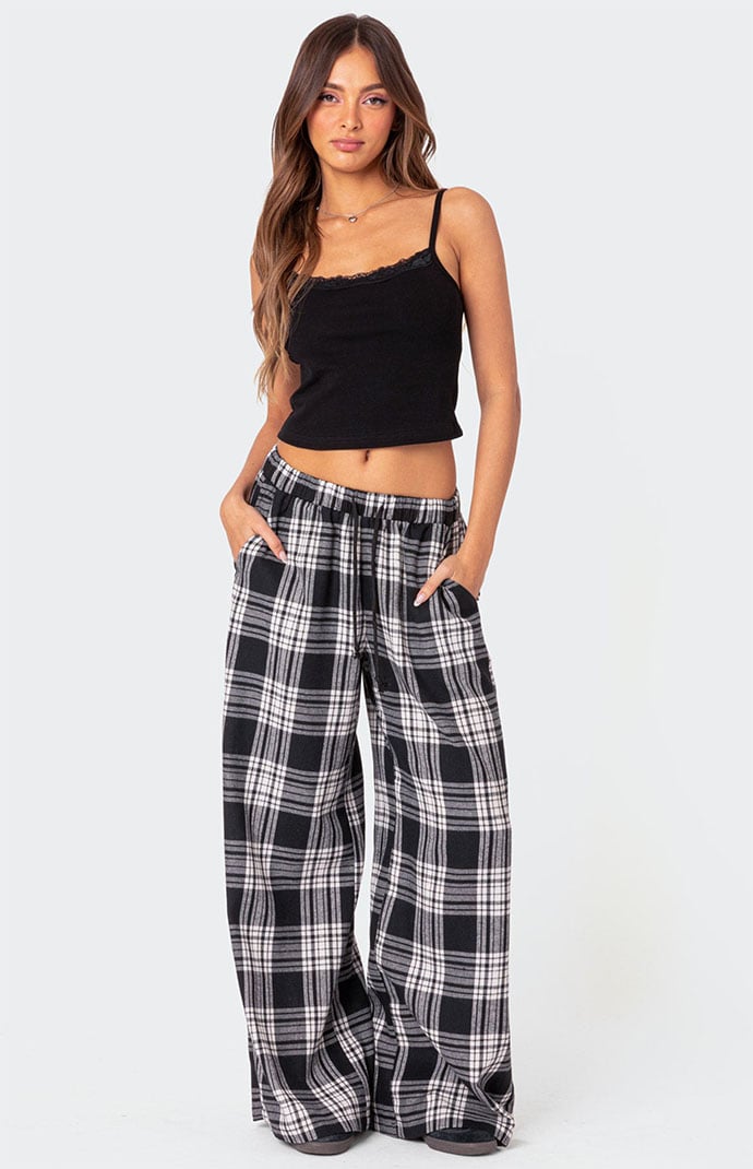 Pacsun plaid pants womens top