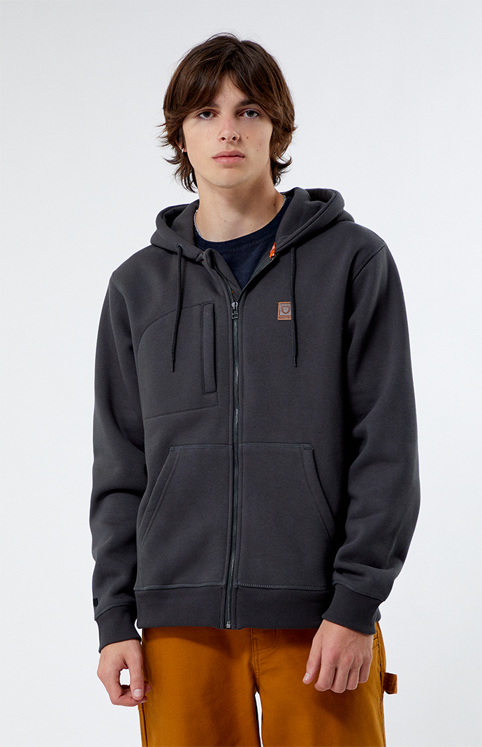 Brixton Builders Water Resistant Heavyweight Zip Hoodie PacSun