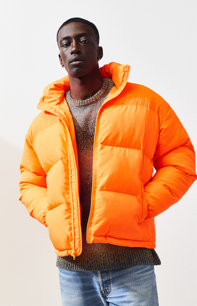 pacsun yellow puffer jacket