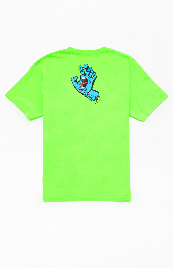Santa Cruz Kids Neon Green Screaming Hand T-Shirt | Pacsun
