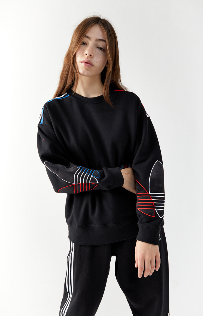adidas Adicolor Tricolor Crew Neck Sweatshirt PacSun