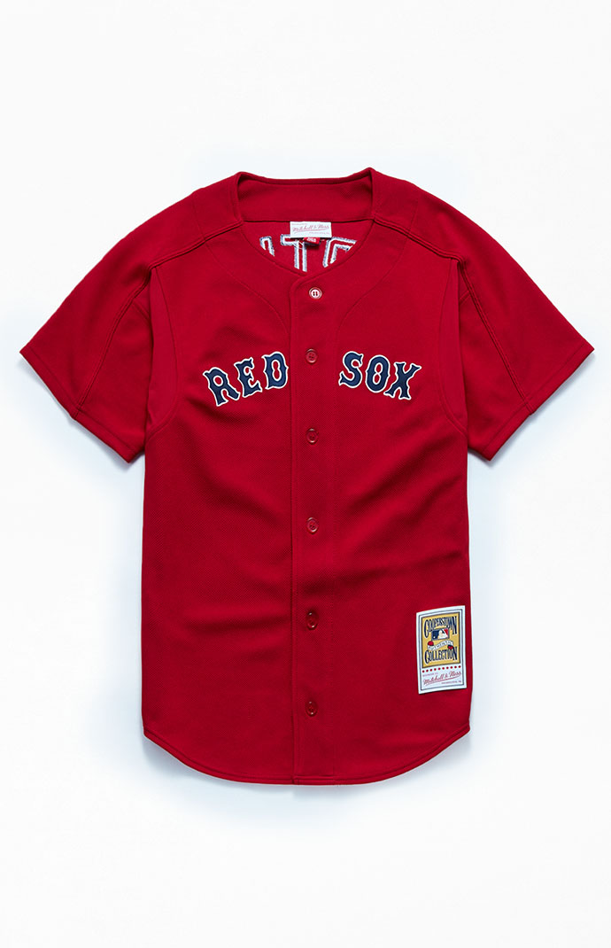 mitchell ness red sox jacket