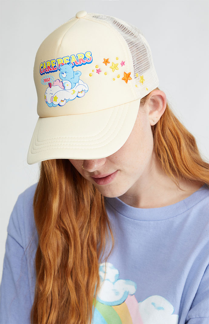 Vintage Care Bears 1982 Beige Snapback Trucker Hat Car CARE BEARS Vintage Care Bears Trucker Hat | Pacsun main image 4