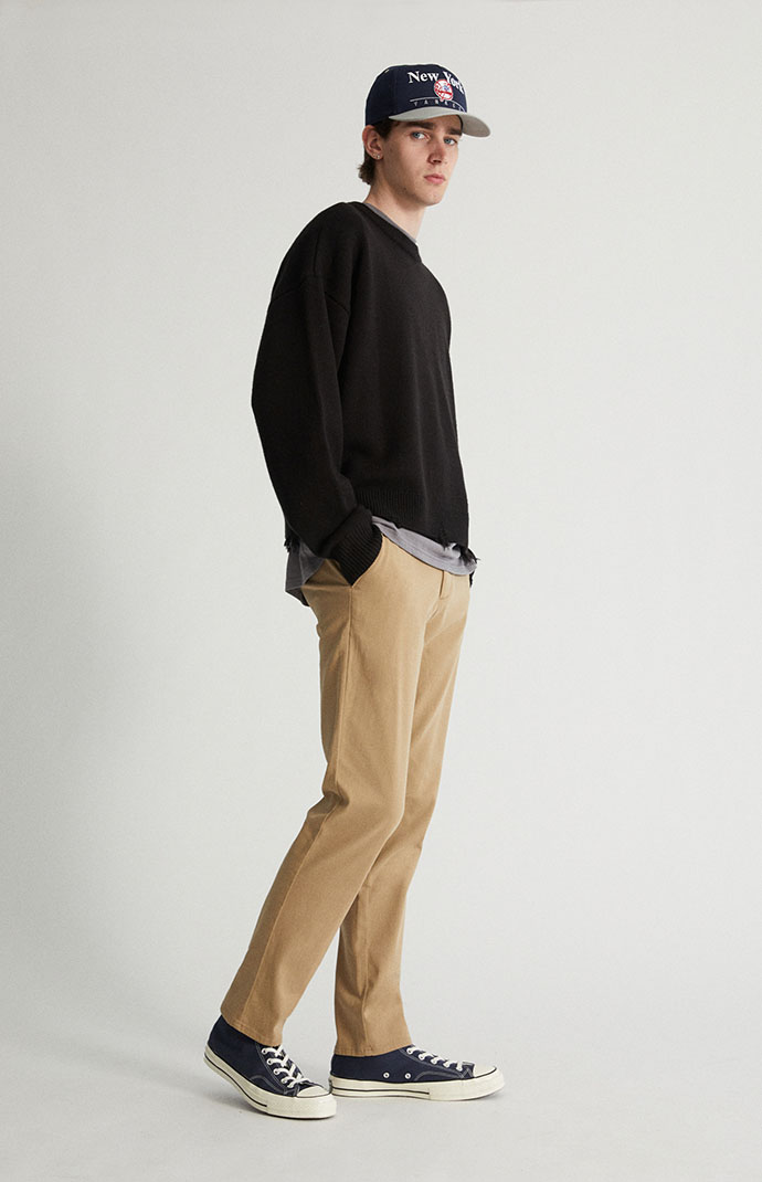 PacSun Khaki Slim Chino Comfort Stretch Pants PacSun