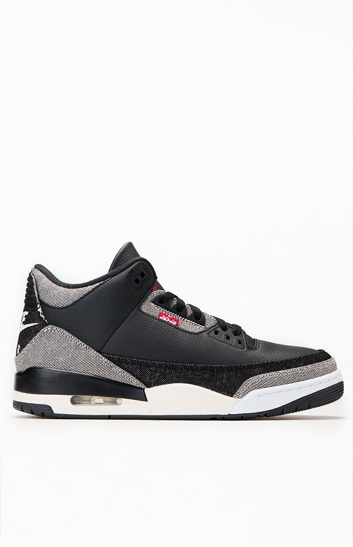 Air Jordan 3 x Levi's x Retro Black Denim Shoes | Pacsun